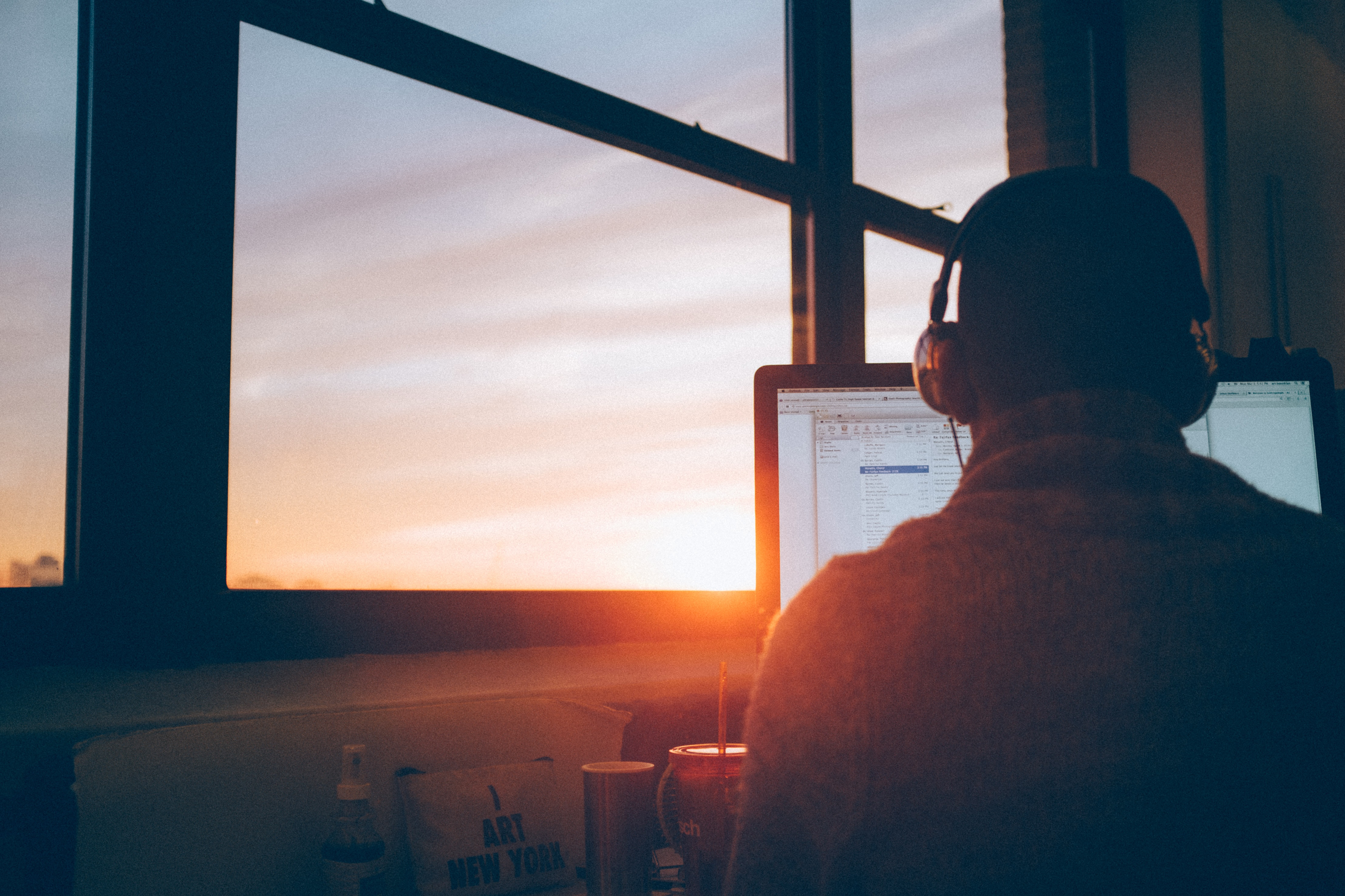 Coder working at desk with focus timer