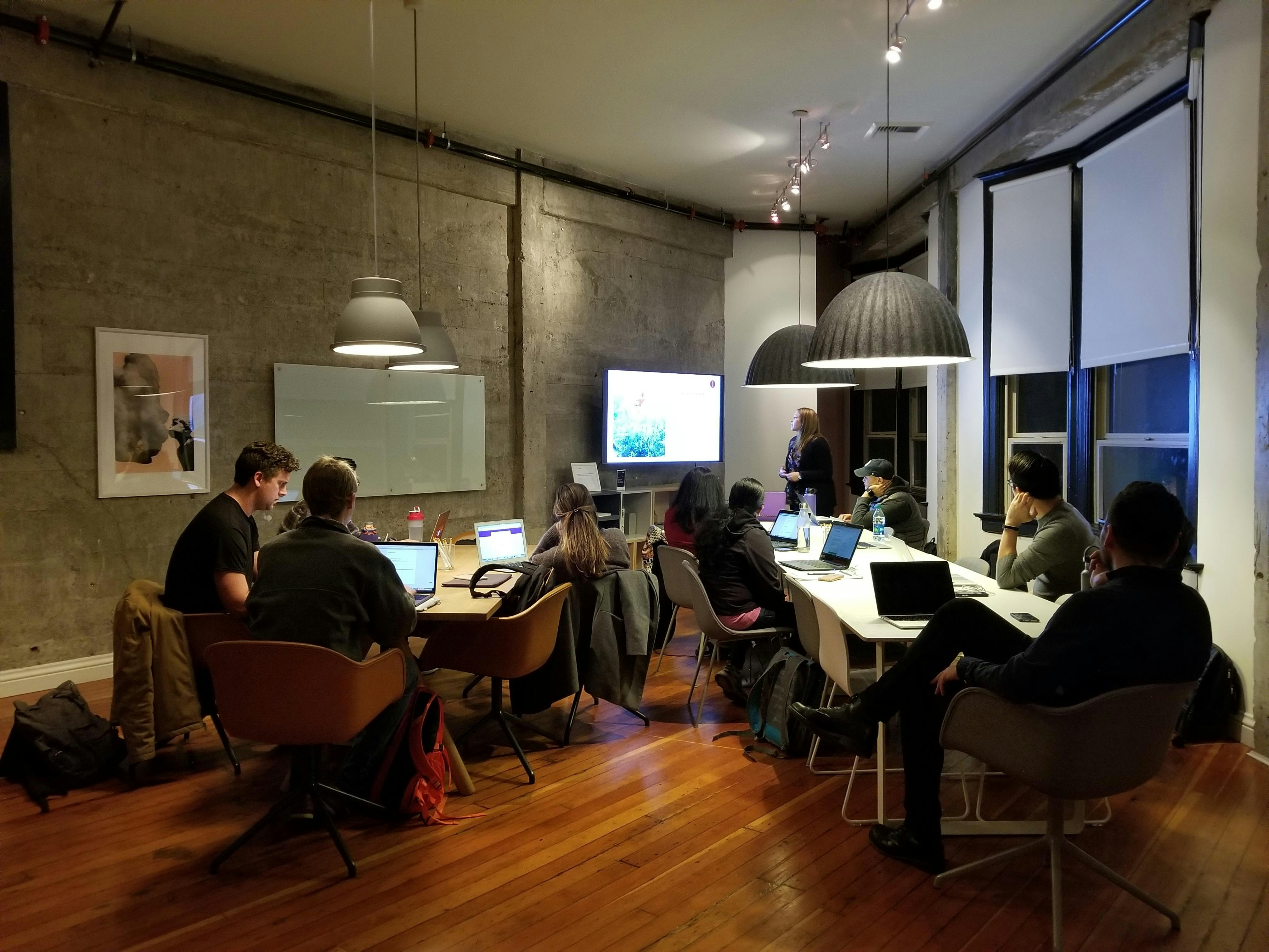 Team of developers collaborating on time tracking
